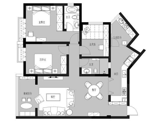 用淺色調演繹旖旎浪漫，這樣不留白的美式風格好亮眼！
